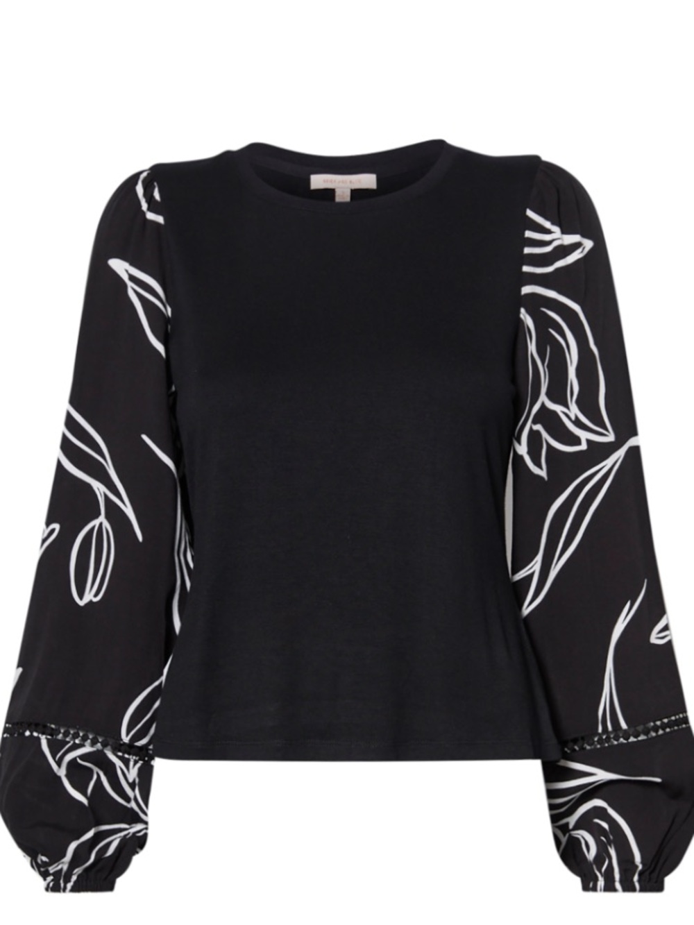 Skies Are Blue Printed Long Sleeve Top.
